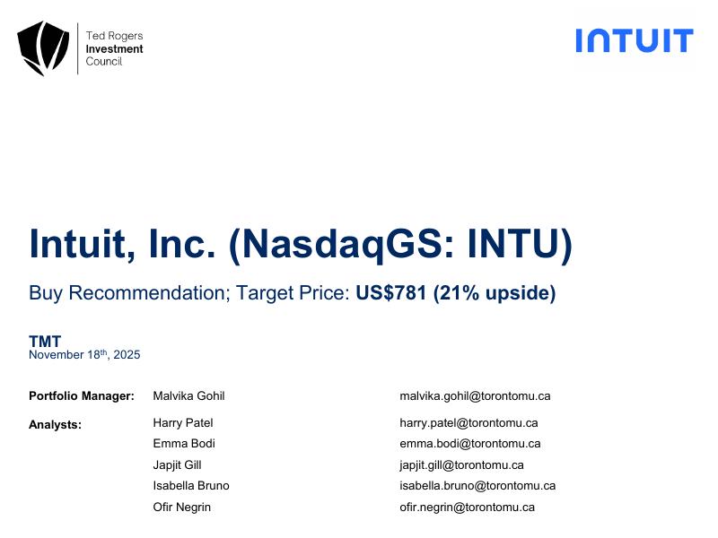 Cover preview of Intuit, Inc. (INTU) – Buy Pitch Deck